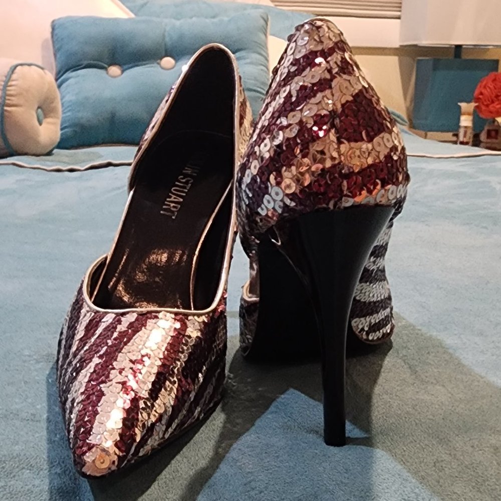 Colin Stuart Sequin Heels - image 4